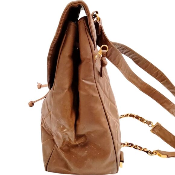 2831745AU (X6) Chanel Backpack Bag Brown Leather w/Bracelet - Picture 3 of 14